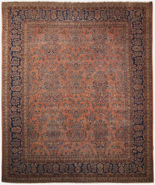 Antiek Sarouck vloerkleed in rood van Koreman Exclusive Carpets, handgeknoopt uit wol.