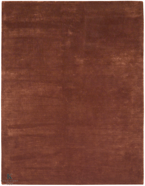Handtufted Plain design tapijt 5050 in bruin-rood van Koreman Exclusive Carpets.