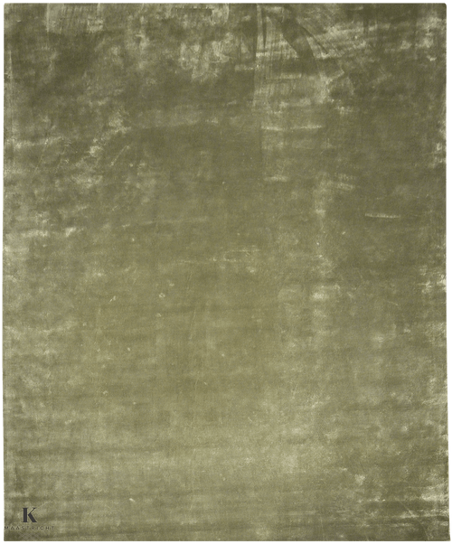 Handtufted Plain design tapijt 5037 in groen van Koreman Exclusive Carpets.