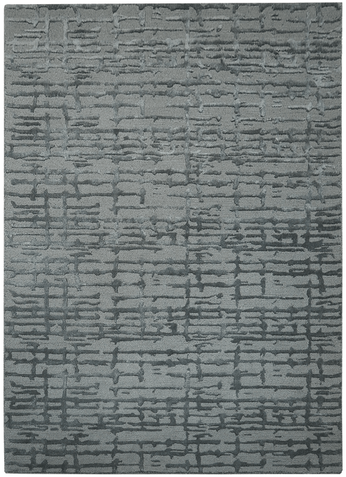 Noble design tapijt petrol in groen-grijs van Koreman Exclusive Carpets, gemaakt van wol.