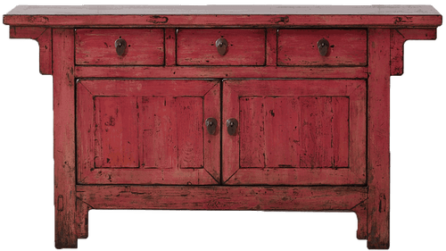 Oud Chinees dressoir 03075 in roze van Koreman Exclusive Carpets.