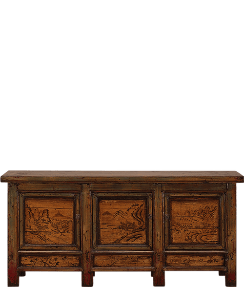 Oud Chinees dressoir 03744 in groen van Koreman Exclusive Carpets.