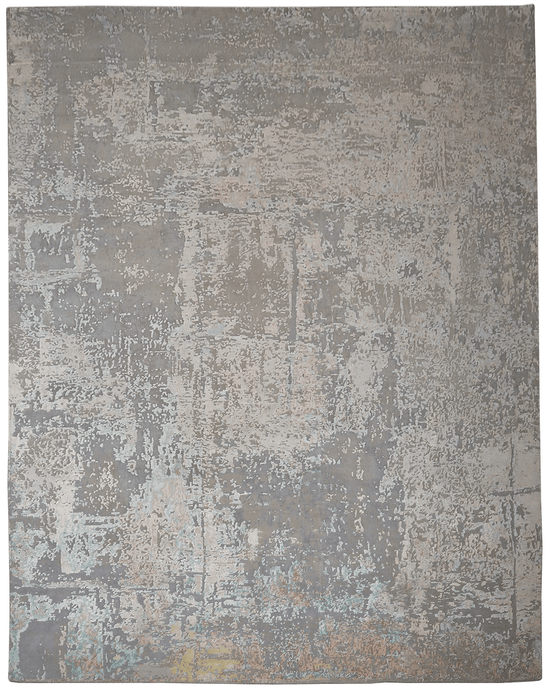 Riviera Erased Art design tapijt in grijs van Koreman Exclusive Carpets, handgeknoopt uit wol.