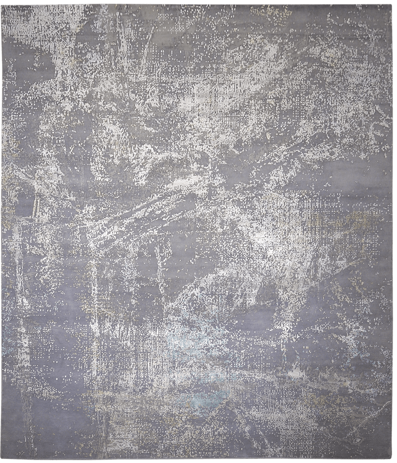 Riviera Erased grey/ beige tapijt in grijs van Koreman Exclusive Carpets, handgeknoopt uit wol.