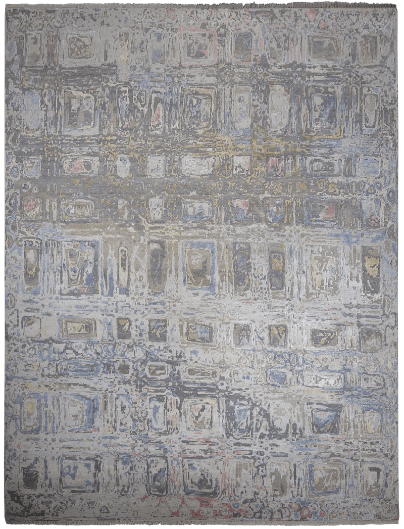Avant Garde Art design 4305 vloerkleed in grijs van Koreman Exclusive Carpets, gemaakt van wol en zijde.