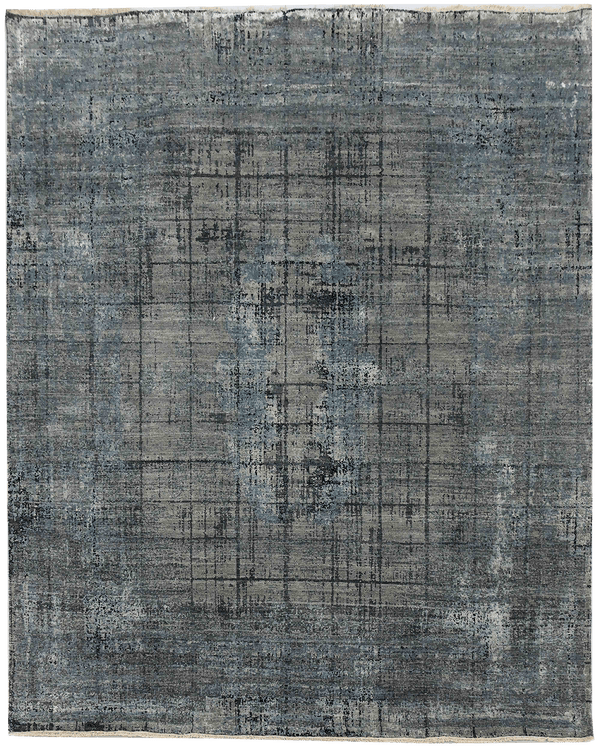 Avant Garde Dazzle Design vloerkleed in grijs van Koreman Exclusive Carpets, handgeknoopt uit wol en zijde.