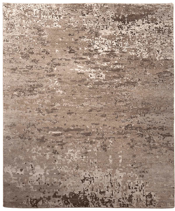 Riviera Grunch Design tapijt in bruin van Koreman Exclusive Carpets, handgeknoopt uit wol.