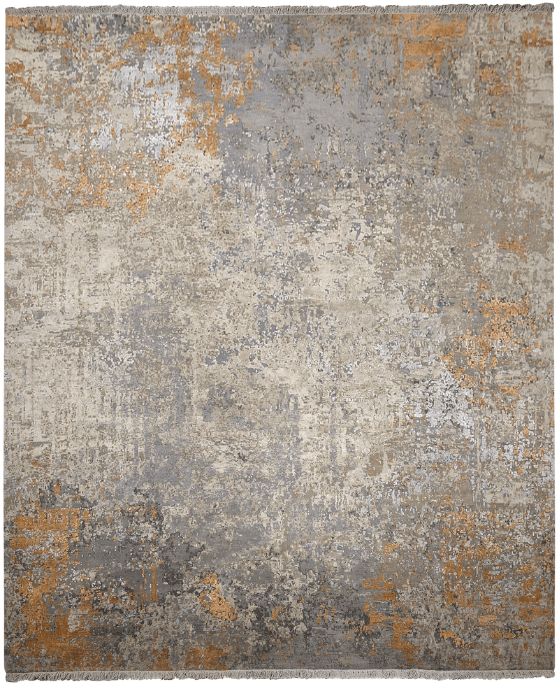 Avant Garde Twilight Charcoal design 4712 vloerkleed in oranje van Koreman Exclusive Carpets, handgeknoopt uit wol en zijde.