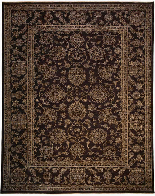 Ziegler Farahan Black and Beige Flowers
