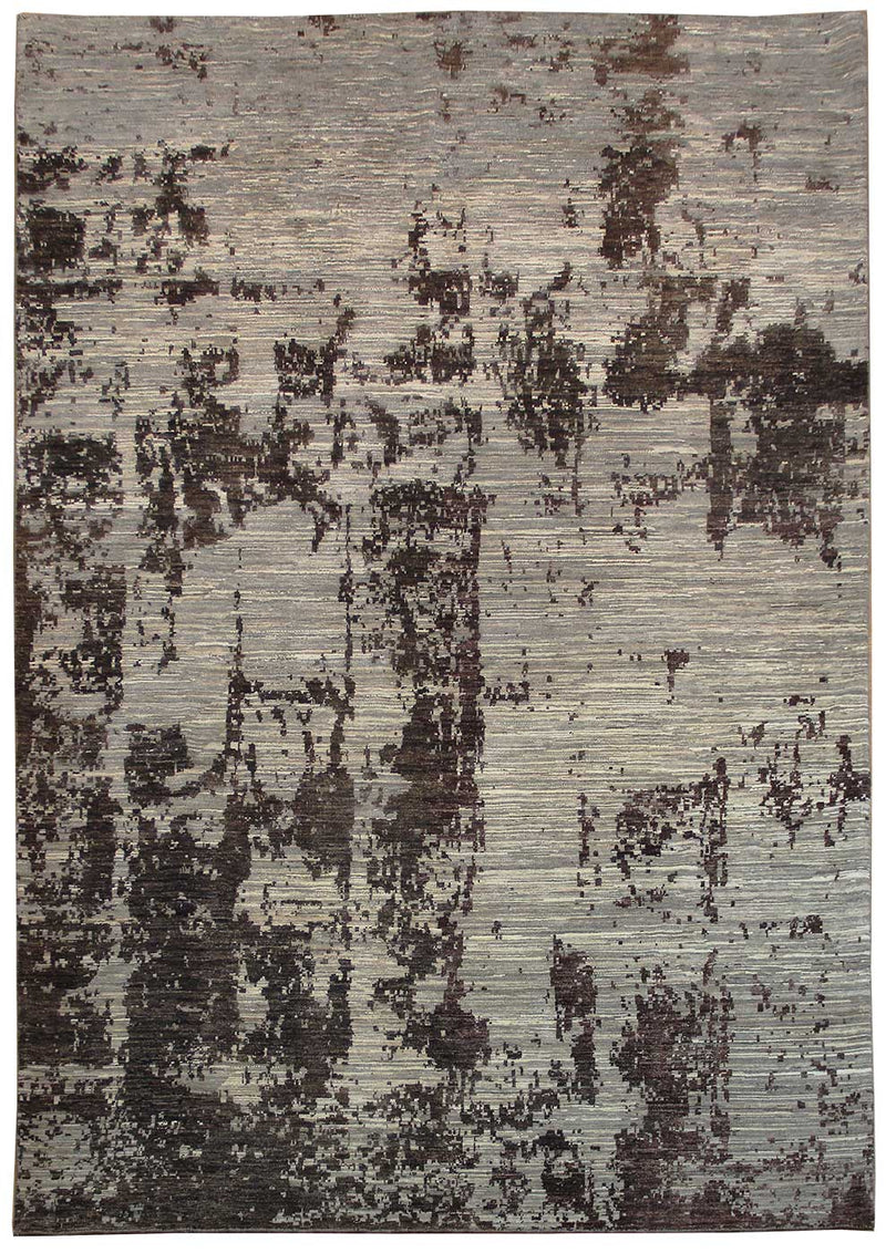 Avant-Garde Dark Cosmos vloerkleed in zwart van Koreman Exclusive Carpets, gemaakt van wol.