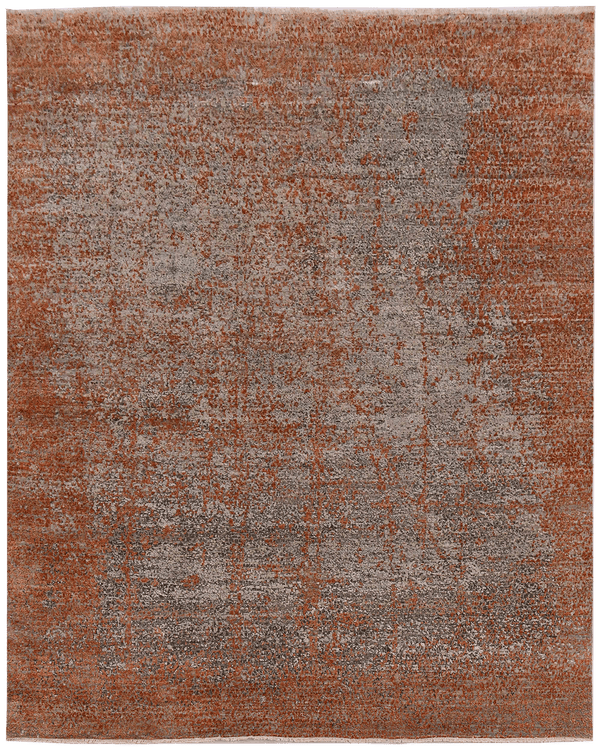 Blurred Orange Design vloerkleed in oranje-grijs van Koreman Exclusive Carpets.