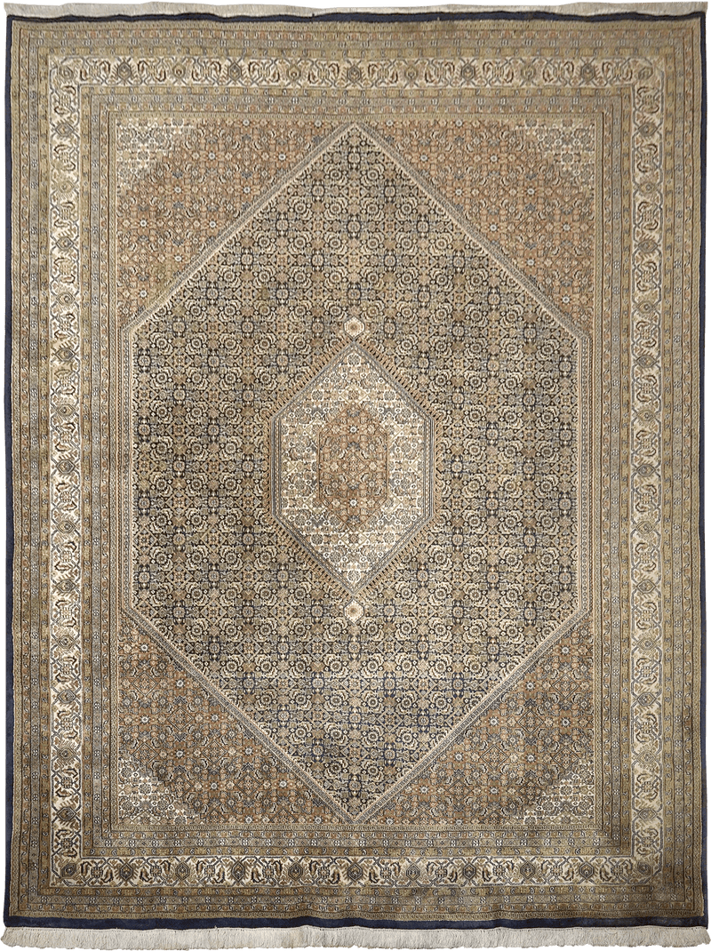 Bidjar tapijt uit India 4671 in blauw-groen van Koreman Exclusive Carpets, handgeknoopt uit wol.