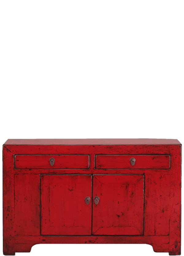 Oude Chinese kast 4384 in rood van Koreman Exclusive Carpets.