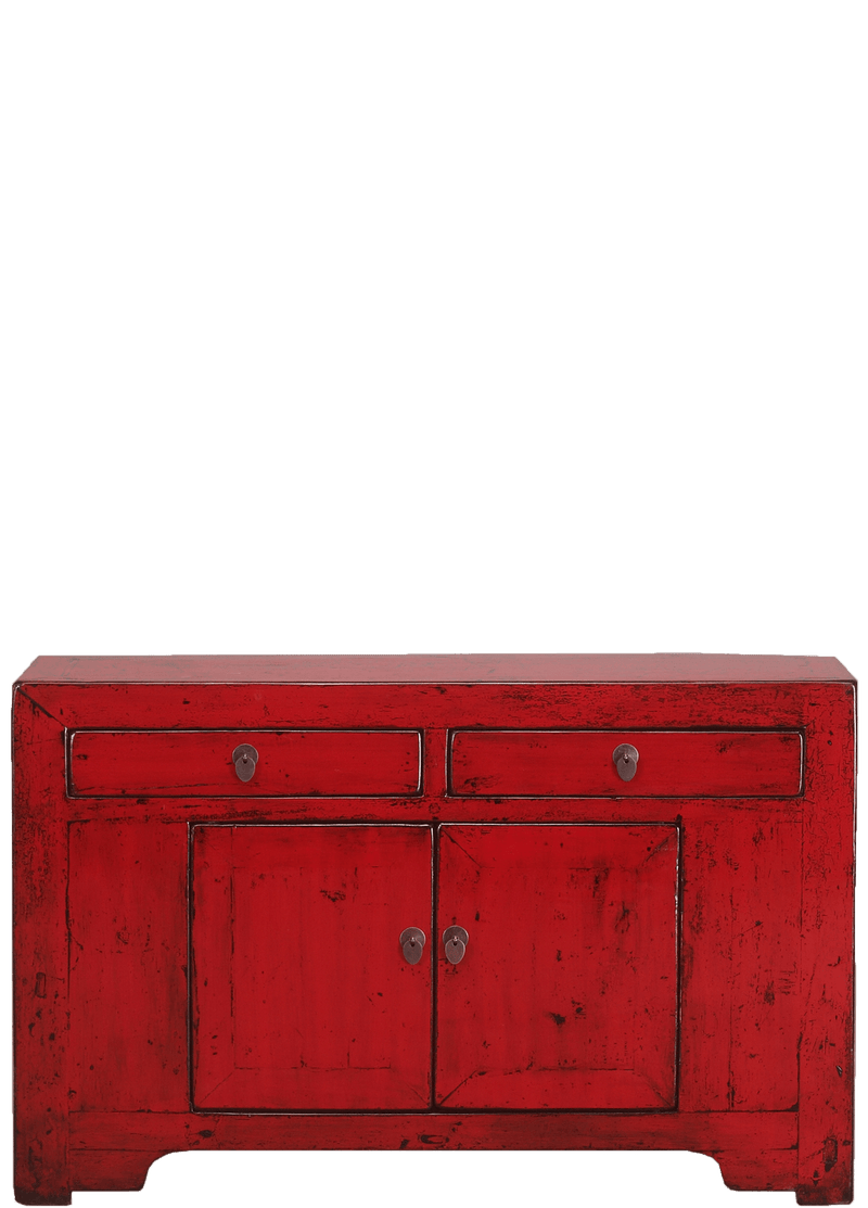 Oude Chinese kast 4384 in rood van Koreman Exclusive Carpets.
