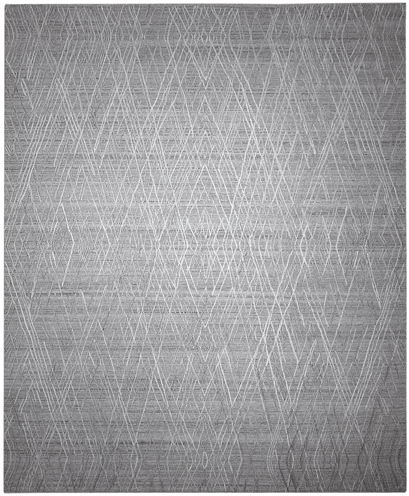 Ethno Lines Design vloerkleed in grijs van Koreman Exclusive Carpets, gemaakt van wol en viscose.