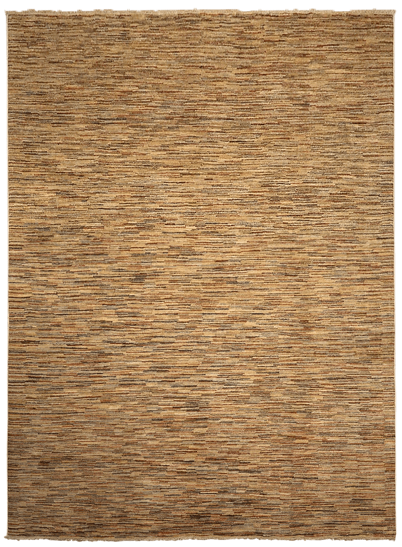 Gabbeh Zagros Bright Autumn Stripes vloerkleed in geel-beige van Koreman Exclusive Carpets, handgeknoopt uit wol.