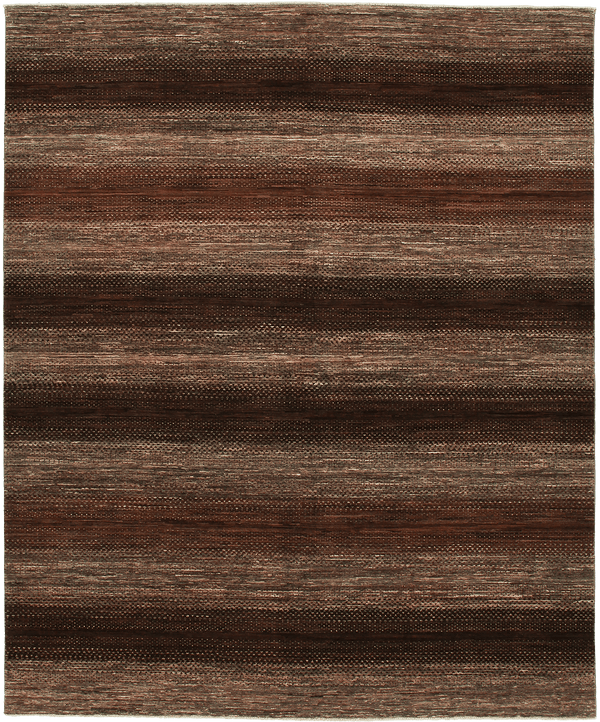 Gabbeh Zagros Layers of Dark Oak vloerkleed in bruin van Koreman Exclusive Carpets, handgeknoopt uit wol.