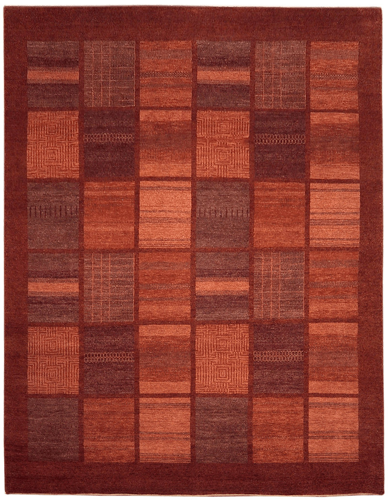 Gabbeh Zagros Persian Red vloerkleed in rood van Koreman Exclusive Carpets, handgeknoopt uit wol.