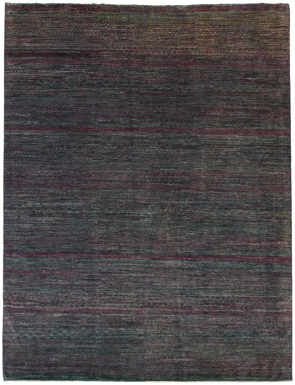 Gabbeh Zagros Mystique Dark Night vloerkleed in groen van Koreman Exclusive Carpets, handgeknoopt uit wol.