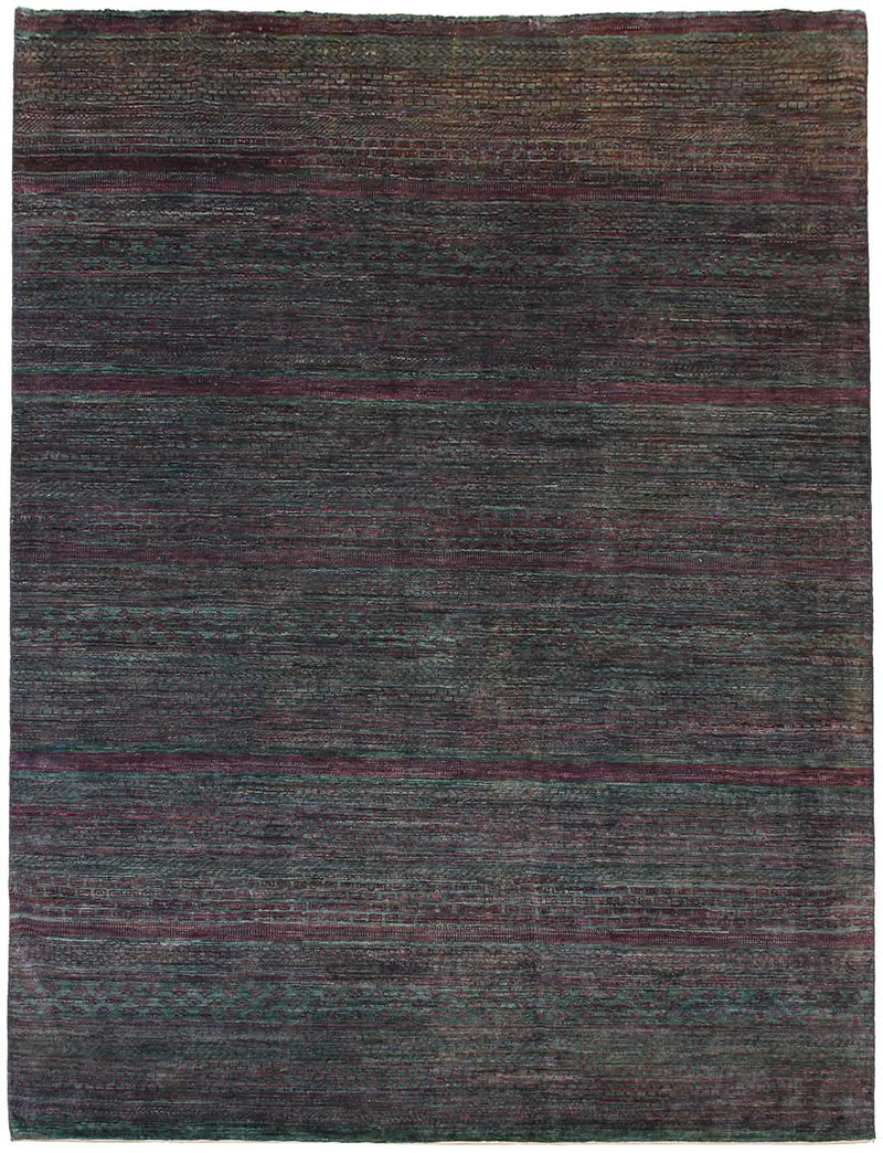 Gabbeh Zagros Mystique Dark Night vloerkleed in groen van Koreman Exclusive Carpets, handgeknoopt uit wol.