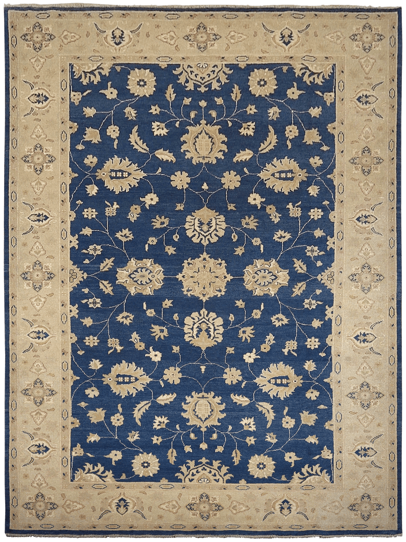 Ghaznavi Farahan Blue tapijt in blauw van Koreman Exclusive Carpets, handgeknoopt uit wol.