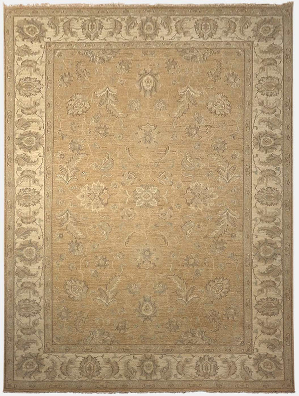 Ghaznavi Farahan Desert In Between vloerkleed in beige van Koreman Exclusive Carpets, handgeknoopt uit wol.