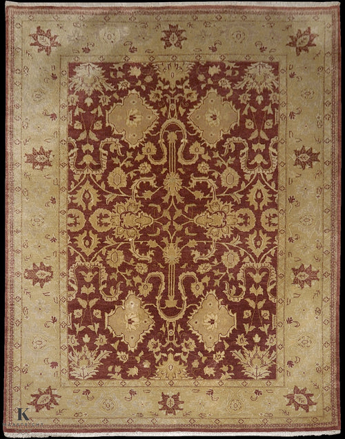Ghaznavi Farahan vloerkleed in rood van Koreman Exclusive Carpets, handgeknoopt uit wol.