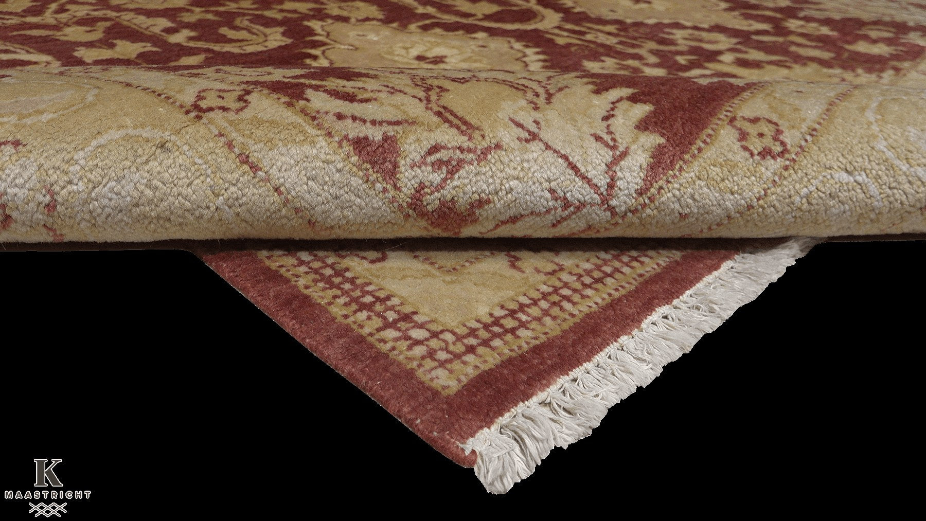 Ghaznavi Farahan vloerkleed in rood van Koreman Exclusive Carpets, handgeknoopt uit wol.