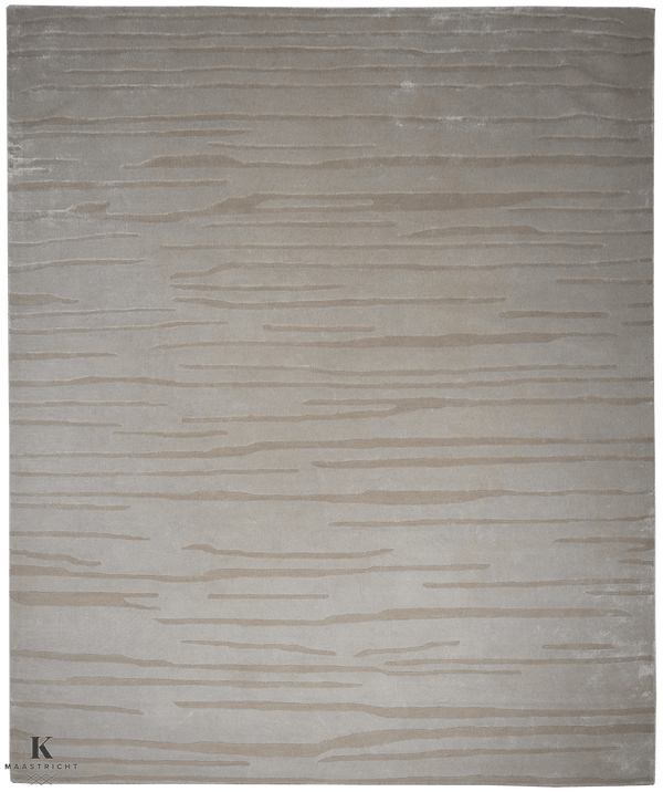 Handtufted Art design tapijt 5101 in wit-beige van Koreman Exclusive Carpets, gemaakt van wol.