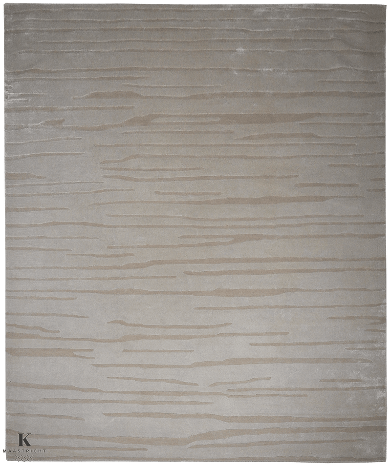 Handtufted Art design tapijt 5101 in wit-beige van Koreman Exclusive Carpets, gemaakt van wol.