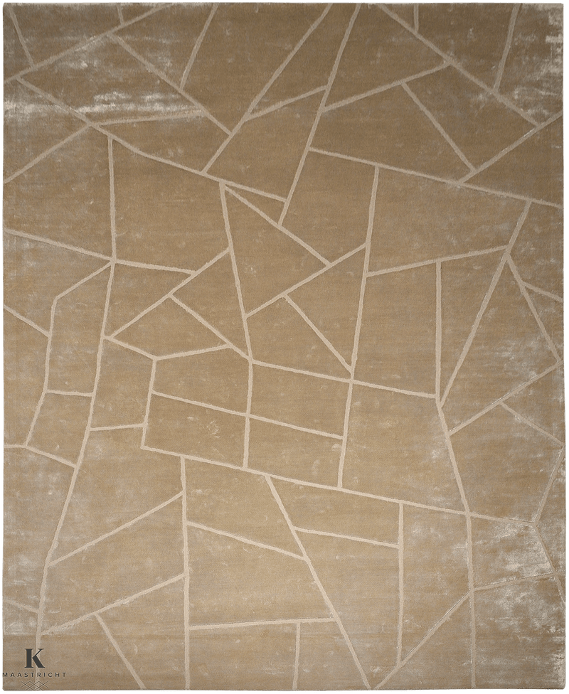 Handtufted Art design tapijt 5108 in wit-beige van Koreman Exclusive Carpets, gemaakt van wol.