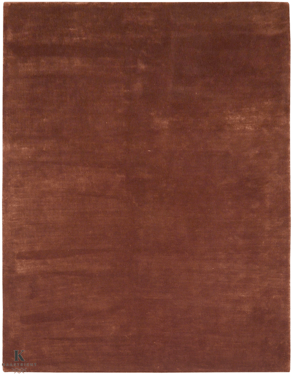 Handtufted Plain design tapijt 5050 in bruin-rood van Koreman Exclusive Carpets.