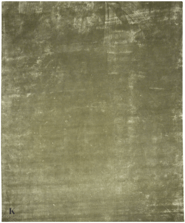 Handtufted Plain design tapijt 5037 in groen van Koreman Exclusive Carpets.