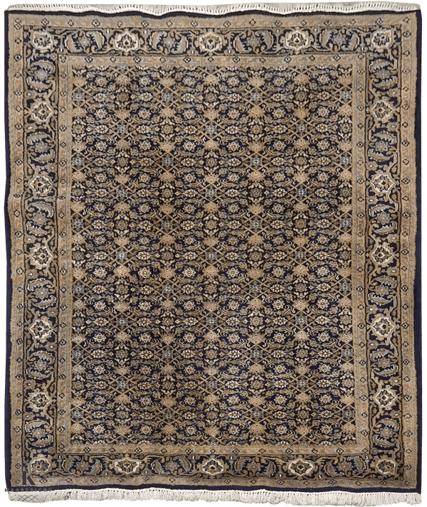 Herati Antiek tapijt 5010 in blauw van Koreman Exclusive Carpets, handgeknoopt uit wol.