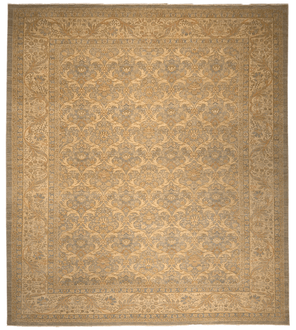Isfahan Fine Beige vloerkleed in beige van Koreman Exclusive Carpets, handgeknoopt uit wol.