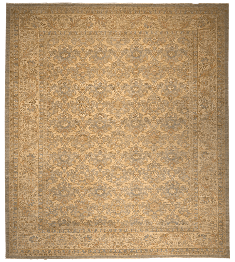 Isfahan Fine Beige vloerkleed in beige van Koreman Exclusive Carpets, handgeknoopt uit wol.