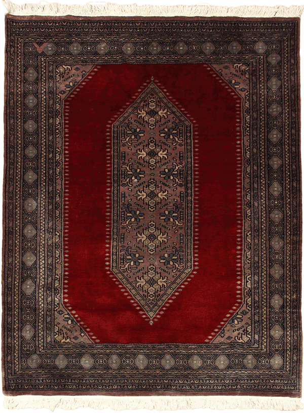 Karatschi 00248 vloerkleed in rood van Koreman Exclusive Carpets, handgeknoopt uit wol.