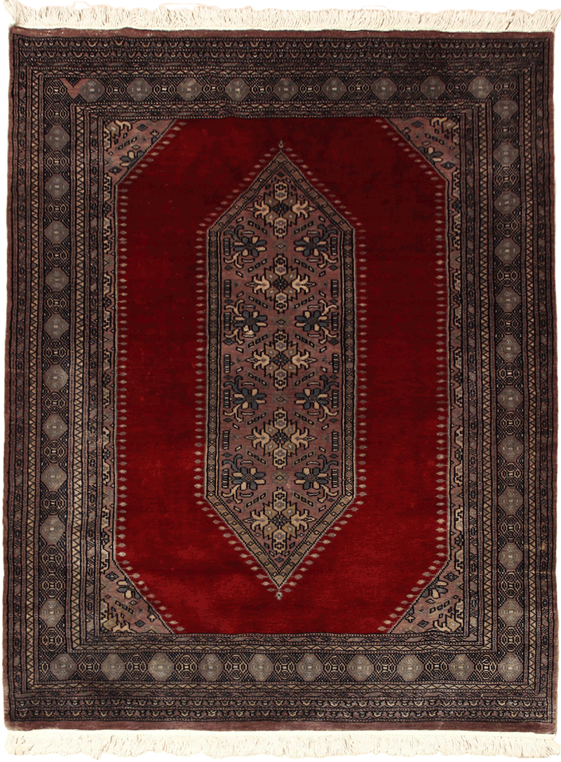 Karatschi 00248 vloerkleed in rood van Koreman Exclusive Carpets, handgeknoopt uit wol.
