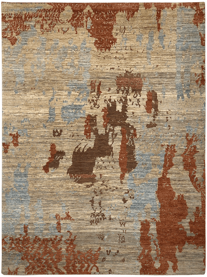 Kashkuli Art tapijt 02600 in beige van Koreman Exclusive Carpets, handgeknoopt uit wol.