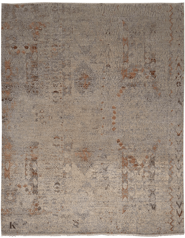 Kashkuli Art vloerkleed in beige van Koreman Exclusive Carpets, handgeknoopt uit wol.