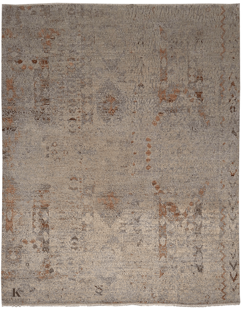Kashkuli Art vloerkleed in beige van Koreman Exclusive Carpets, handgeknoopt uit wol.