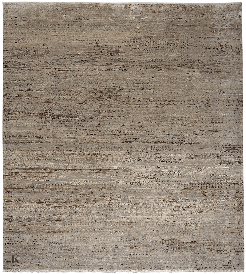 Kashkuli Art tapijt 4984 in bruin van Koreman Exclusive Carpets, handgeknoopt uit wol.