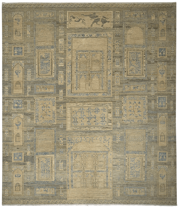 Kashkuli Exclusief tapijt 4112 in beige van Koreman Exclusive Carpets, handgeknoopt uit wol.