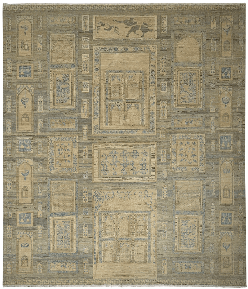 Kashkuli Exclusief tapijt 4112 in beige van Koreman Exclusive Carpets, handgeknoopt uit wol.