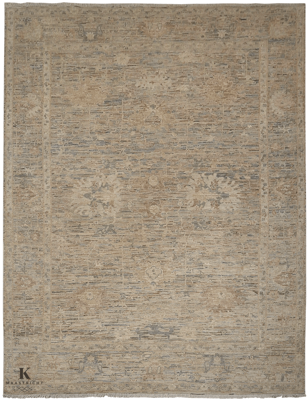 Kashkuli Exclusief tapijt 4573 in beige van Koreman Exclusive Carpets, handgeknoopt uit wol.