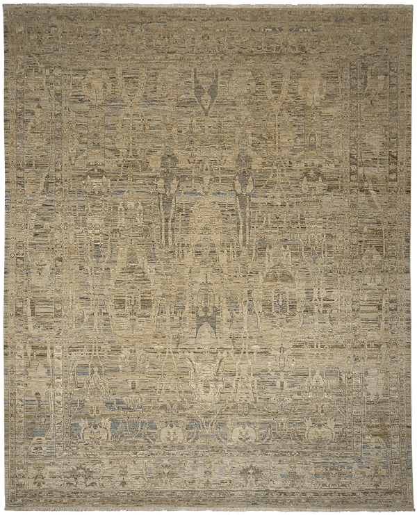 Kashkuli Exclusief tapijt 4444 in bruin-beige van Koreman Exclusive Carpets, handgeknoopt uit wol.