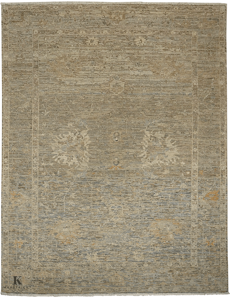 Kashkuli Exclusief tapijt 4574 in bruin-beige van Koreman Exclusive Carpets, handgeknoopt uit wol.