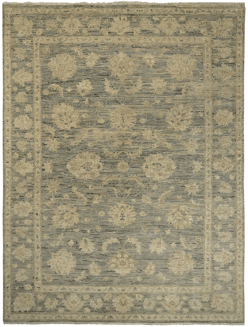 Colours of Autumn Kashkuli vloerkleed in grijs-beige van Koreman Exclusive Carpets, handgeknoopt uit wol.