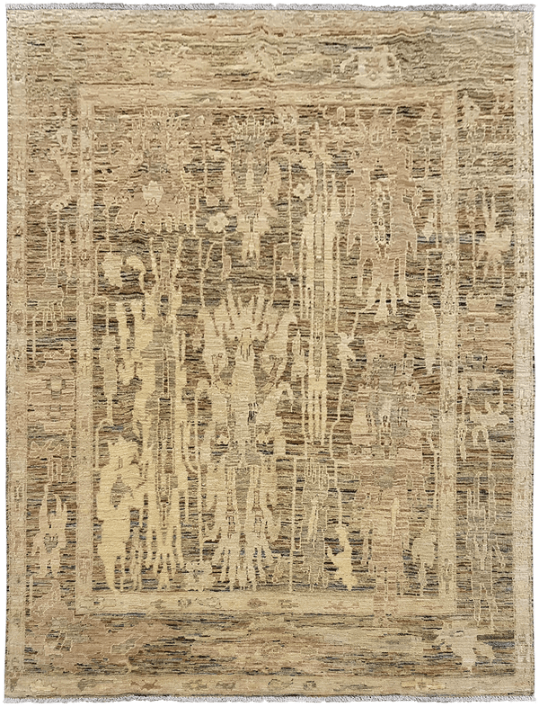 Kashkuli Miracle vloerkleed in bruin-beige van Koreman Exclusive Carpets, handgeknoopt uit wol.