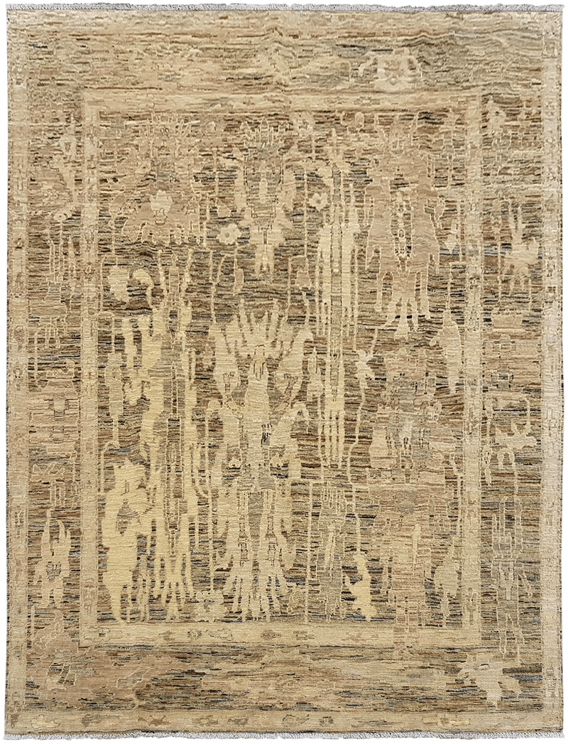 Kashkuli Miracle vloerkleed in bruin-beige van Koreman Exclusive Carpets, handgeknoopt uit wol.
